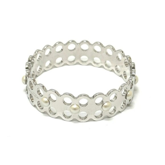 LOUIS VUITTON M66667 High and Seek Bangle Bracelet Metal Silver - Picture 1 of 13